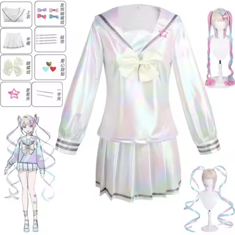 Game NEEDY GIRL OVERDOSE KAngel Cosplay Costume Full Set of Clothing Sailor Suit Jk Uniform Laser Co
