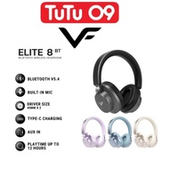 Vinnfier Elite 8 BT Wireless Bluetooth 5.4 Headphones with 21H Playtime & AUX Support Strong Bass