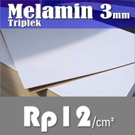 Triplek Putih 3mm Custom /cm2 Triplek Melamin 3mm Custom