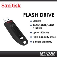 SanDisk Ultra USB 3.0 Flash Drive SDCZ48 With Up to 130MB/s (16GB, 32GB, 64GB, 128GB)