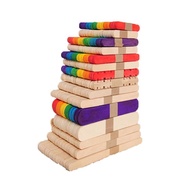 Ice Cream Stick Wooden Stick DIY Model Making Handmade Material Wooden Stick Color Popsicle Stick So