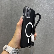 Case For Samsung A05 A06 A07 Textured leather shockproof phone case aesthetic magnetic ring new desi