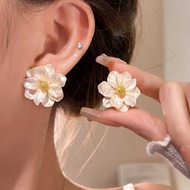 Korean Style Metal Flower Earrings, Personality, Easy to Coordinate, Going to School, Going Out, Goi