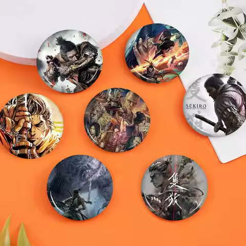 Game Sekiro Shadows Die Twice 58mm Handmade Brooch Cartoon Cosplay Badge On Backpack Jewelry Accesso