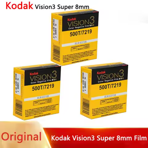 Classics 1/2/3 Packs Kodak Vision3 Super 8mm Movie Film 500T/7219 Film Super 16mm Film 8 Colors Spot
