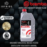 BREMBO DOT4 LV (LOW VISCOSITY) BRAKE FLUID 1000ML MADE IN ITALY (ORIGINAL ITEMS)