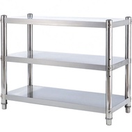 Kitchen shelf cabinet Stainless steel shelf cabinet Multifunctional storage Three-layer stove rack F