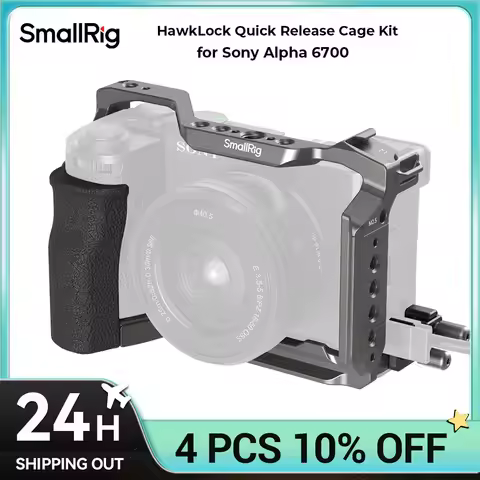 SmallRig A6700 Camera Cage HawkLock Quick Release Cage Kit for Sony Alpha 6700 with Cable Clamp Arca
