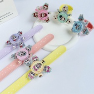 [Ready Stock] Children's Clap Bracelet Pull Cloth with Switch Can Luminous Clap Ring Rotating Lumino
