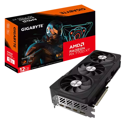 New GIGABYTE Radeon RX 7700 XT GAMING OC 12G OC Gaming Graphics Card GPU RX 7700 XT 12G for Gaming P
