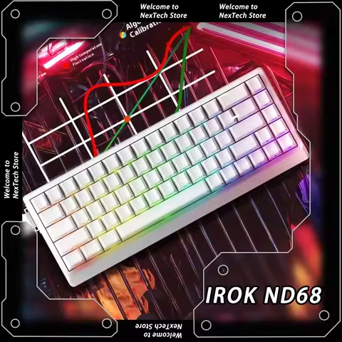 IROK ND68 Wired Magnetic Switch Mechanical Keyboard Hall-Effect 8000Hz RT0.001mm Gaming Keyboard PC 