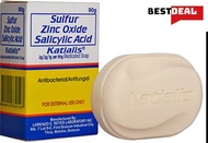 KATIALIS SOAP Sulfur Zinc Oxide Salicylic Acid Anti Fungal Anti Bacterial Medicated Soap 90 gm