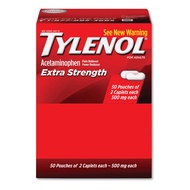 Tylenol Extra Strength Caplet Refills, 2 Caplets Per Packet, 50-Pack Box Tylenol Extra Strength Capl