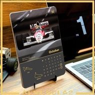 [Almencla2] F1 Racing Calendar Table Centerpieces Desk Calendar Decoration for Fireplace Bookshelf F