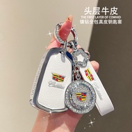 Cadillac Key Case for XT5 XT4 XT6 CT5 CT6 CT4 XTS ATSL – Luxury Leather & Diamond Cover for Women