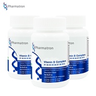 [แพ็ค 3 ขวดสุดคุ้ม] วิตามินบีรวม Vitamin B Complex ฟาร์มาตรอน Pharmatron Vitamin B1 B2 B3 B5 B6 B7 B9 B12 มัลติวิตามินบี วิตามินบีคอมเพล็กซ์