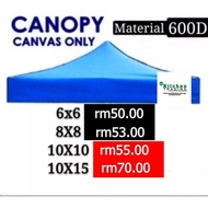 8x8 10x10 Canvas only market canopy / kanvas kanopi / kain kanopi khemah pasar side wall full atau transparent