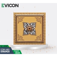 VICON SQUARE ORNAMENT LAMP FITTING 45CM / PVC CEILING ORNAMENT / LARGE FITTING / LARGE LAMP FITTING 