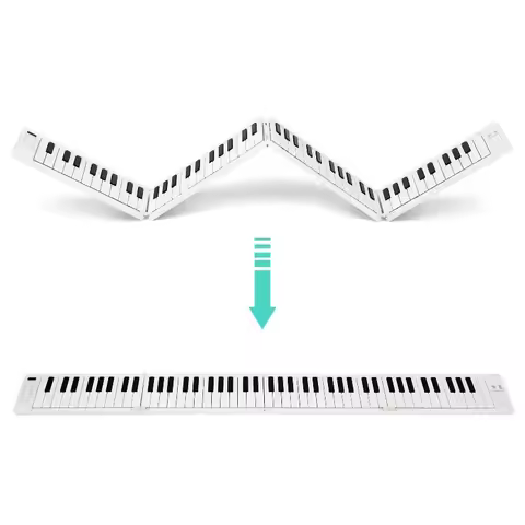 88 Key Folding Piano Portable Electronic Keyboard for Adult Beginners and Children Beginners, MIDI K