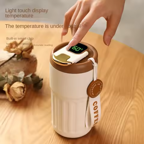 410ml 316 Stainless Steel Smart Coffee Thermos Mug LED Temperature Display Car Thermal Cup Insulated