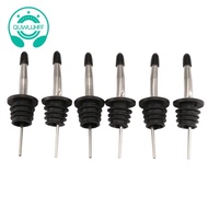 6Pcs Stainless Steel Pourers,Speed Pourer, Liquor Bottle Pourers and Vinegar Tapered Stopper Spout,w