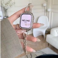 Elegant Diamond Watch Strap Case For A-pple Watch Strap Series10 9 8 7654321,SE Ultra2 iwatch Case a