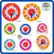 JLIKE-Wooden Clock Wooden Clock/ Educational Toys Wooden Clock