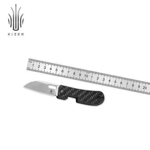 Kizer Pocket Folding Knife Banish V2676A1/A2/A3/A4 Nitro-V Blade 6K Carbon Fiber/G10/Micarta Handle 