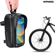 [SM]Bike Bag Waterproof Large Capacity Frame Front Tube Cycling Bag with Smooth Zipper Touchscreen Phone Case Holder Bag Bike Supplies