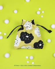 防水布【Pinkoi x SOU・SOU】盛載美好的魔法豆袋・微笑・黃色