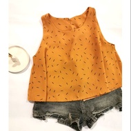 (Ready Stock 现货)   Yellow Crop Top  Yellow Crop Top