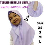 TUDUNG SARUNG SEKOLAH BERGETAH HITAM/PUTIH
