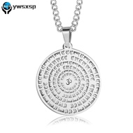 European American Personality Retro Indian Yoga om Logo Symbol Pendant Necklace om Rune Stainless St
