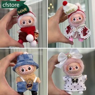 CFSTORE For 10.5cm Labubu 4.0 Doll Dresses Fashion V4 Doll Overalls Clothes Color Match Shirts Dolls