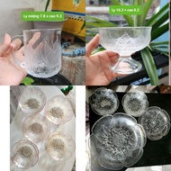 30cm Large Plate, Set of 5 Cups, 4 Ice Cream Cups, 5 Cups of Japanese Hoya Hydrangea Molded Water