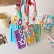 Cute Star Pendant Card Holder,Bus card and access card holder,3Card holder