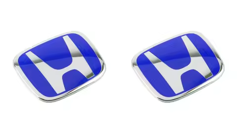 GENUINE AUDM 2PCS BLUE FRONT REAR BADGE EMBLEM FOR ACCORD EURO CU7 CL9 2003-2007