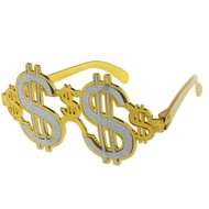 [fineblueua] Glitter  Dollar Costume 70s 80s Rapper Big Daddy Party Eyewear Unisex Fancy Dress Up