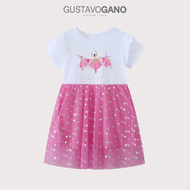 Váy đầm công chúa tay ngắn cho bé gái Gustavo Gano