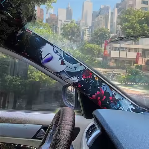 Universal car modification, flower arm beauty style car interior creative stickers, car roof ABC pil