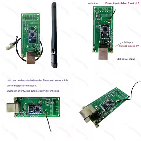 QCC5181 Bluetooth 5.4 USB Receiver Dongle Support APTX HD LDAC Wireless Audio Adapter Compatible wit