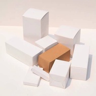 White and brown rectangular square paper box in many sizes 5x5cm, 6x6cm, 7x7cm, 8x8cm, 9x9x9cm