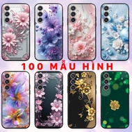 Samsung m55 - m55s 5g - f55 - c55 case - printed with flowers, leaves, clover, roses, tpu plastic to