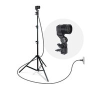 LimoStudio, Bulb AC Socket for Light Umbrella, Photo Bulb with Light Stand Tripod, Single Lamp Head