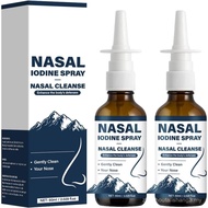 Iodine Nasal Spray, Nasal Iodine Spray Cleanses & Refreshes Your Nasal Passages (2pcs)