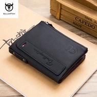 BULLCAPTAIN Multi Card RFID Brushless Walletกระเป๋าสตางค์หนังผู้ชาย