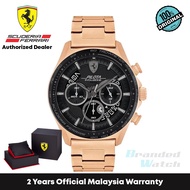 [Official Warranty] Scuderia Ferrari 830825 Men's Pilot Evo Rose Gold Stainless Steel Strap Watch