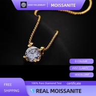 Real Moissanite Pendant Luxury Diamond Pendant In Silver plate  AU750 Platinum With Certificate
