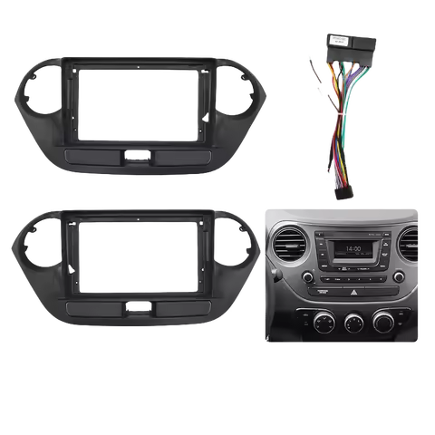 For HYUNDAI I10 2014 Car Stereo Radio DVD Panel Audio Mount Fascia Kit Multimedia Wireless Carplay A
