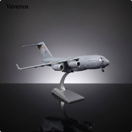 [Vaveren] Die-Cast C-17 Airplane Detailed Finish C-17 Heavy Lifter Model Display Stand 1:200 Scale A